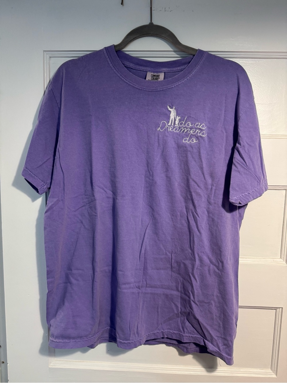 Comfort Colors Lavender Short Sleeve Tee with Chest Script Graphic